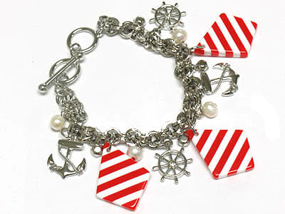 Nautical theme charm bracelet