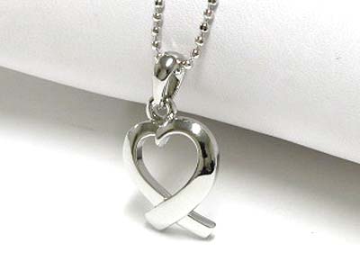 Made in korea whitegold plating designer inspired heart necklace - made in korea