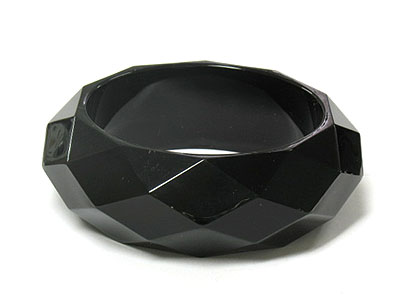 Acrylic multi cut bangle bracelet