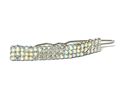 Three line rhinestone hair pin