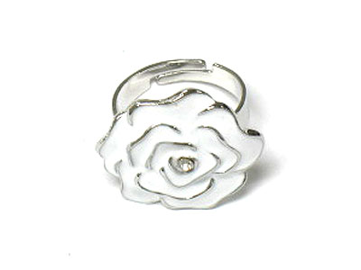 Made in korea whitegold plating designer style rose ring