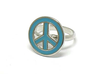 Epoxy peace ring - adjustable size