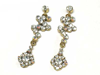 Austrian crystal zigzag drop earring