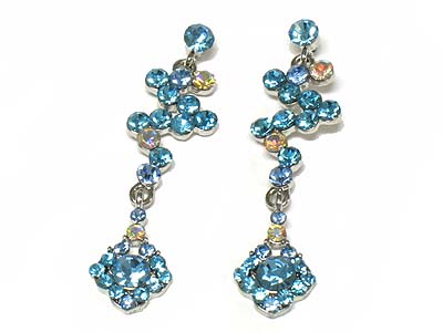 Austrian crystal zigzag drop earring