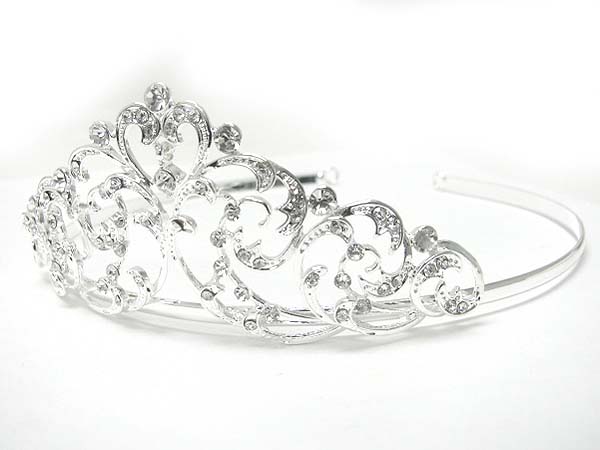 Rhinestone crown tiara