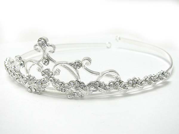 Rhinestone crown tiara