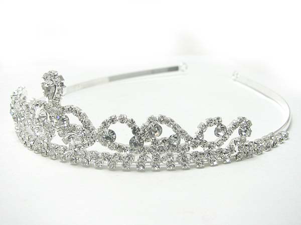 Rhinestone crown tiara