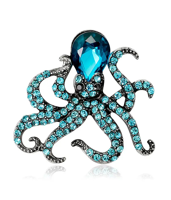 Sealife theme octopus brooch or pin