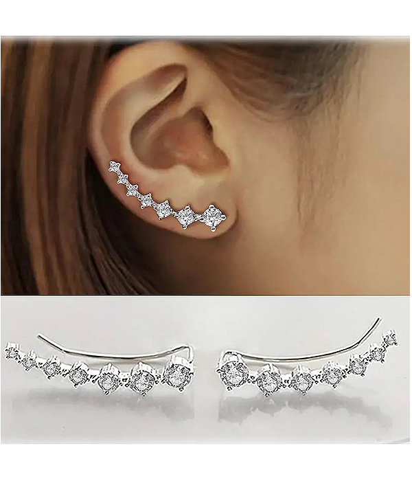 1 pair crystal climber earring