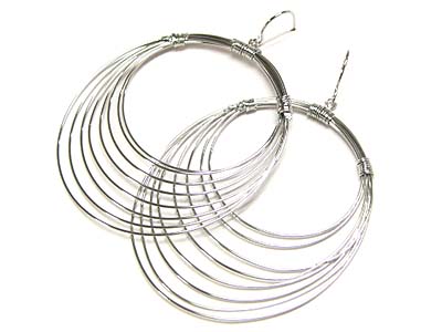 Multi hoop drop earring - hoops