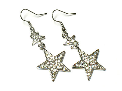 Crystal star earring