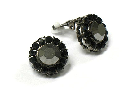 Austrian crystal clip on earring