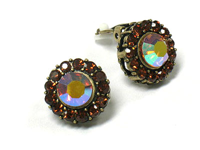 Austrian crystal clip on earring