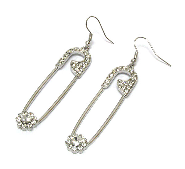 Crystal deco pin earring