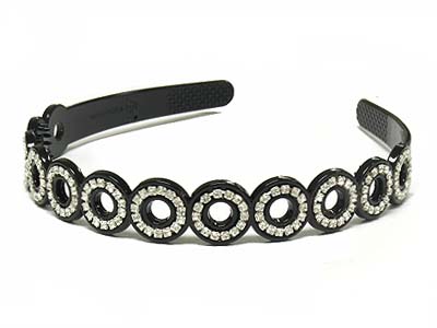 Crystal stone deco donut pattern acryl head band