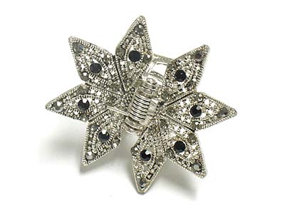 Crystal deco casting metal star shape hair claw