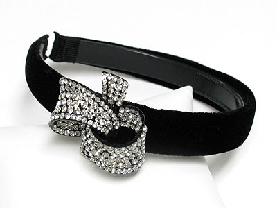 Crystal bow headband