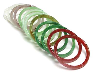 Sell by dozen - marblic glass jade bangle mens jewelry