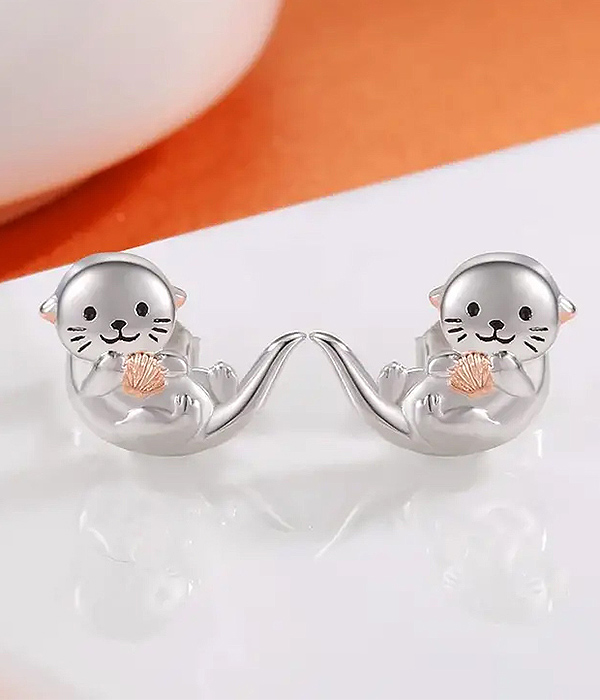 Otter earring