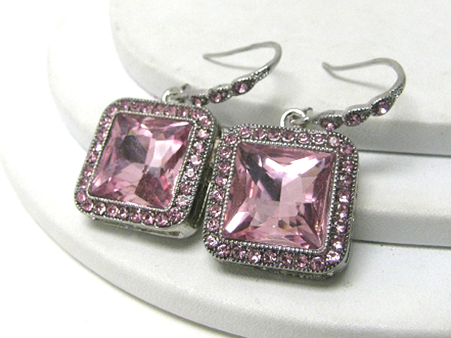 Austrian crystal square drop earring?