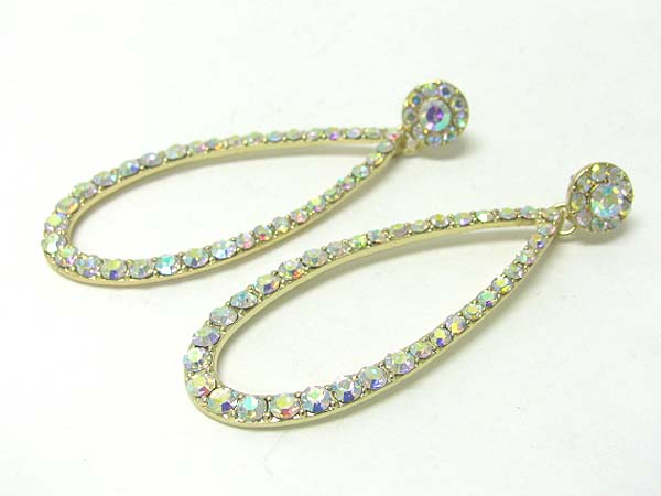 Austrian crystal oval drop earring