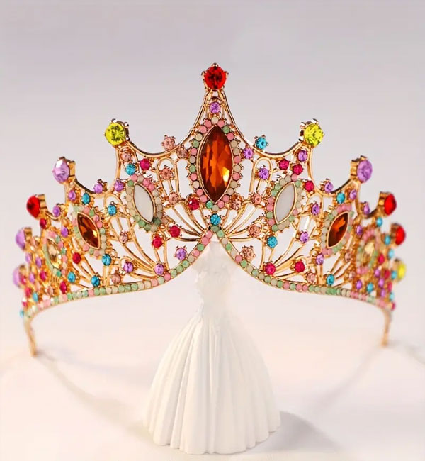 Colorful gemstone royalty-inspired tiara