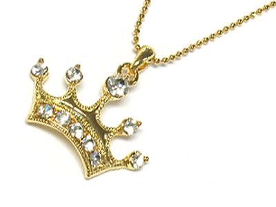 Crystal crown necklace