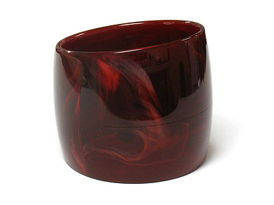 Wide acrylic bangle bracelet