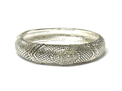 Crystal metal bangle bracelet