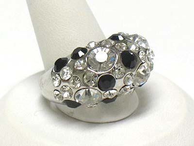 Austrian crystal bubble puffy ring