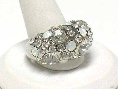 Austrian crystal bubble puffy ring