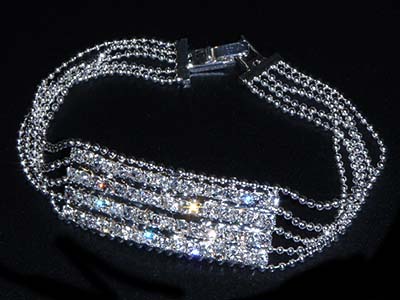 Four line rhinestone bracelet