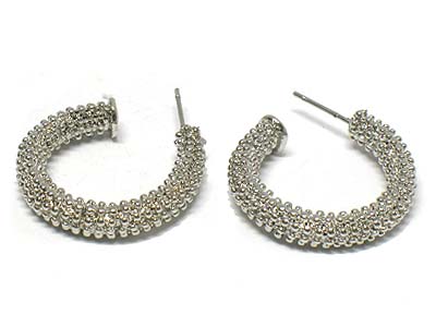 Metal u shape hoop earring - hoops