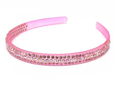 Crystal 3 row acryl head band