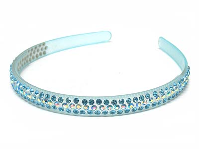 Crystal 3 row acryl head band