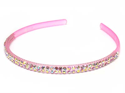 Crystal 2 row acryl head band