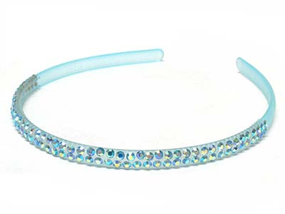 Crystal 2 row acryl head band