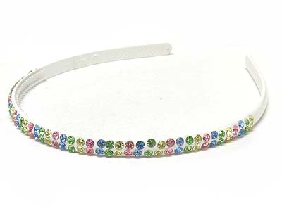 Crystal 2 row acryl head band