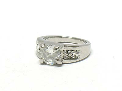 Boutique style crystal deco acryl stone ring