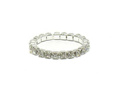 Rhinestone single line stretch ring