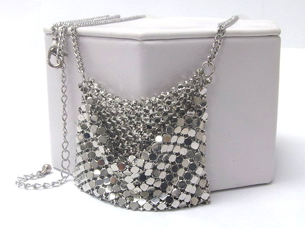 Mesh mash fashion bag necklace