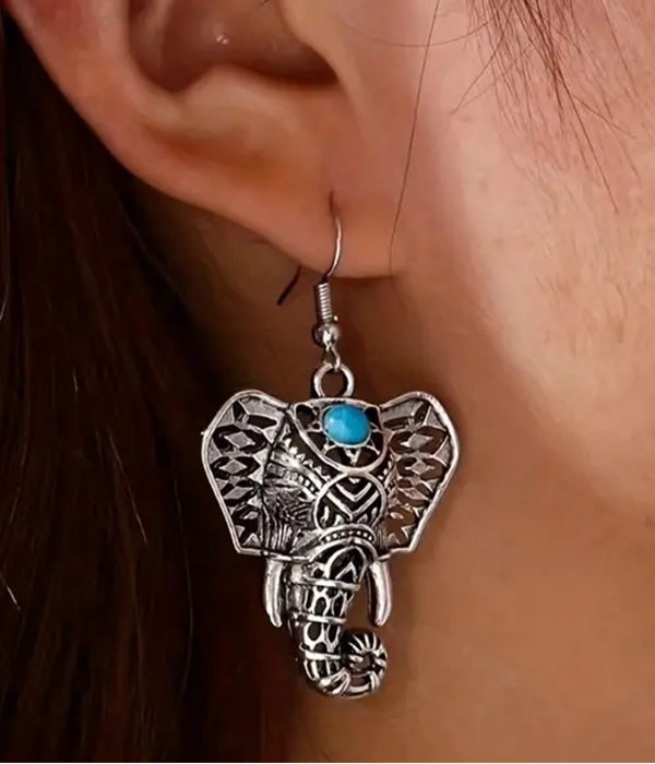 Vintage elephant earring