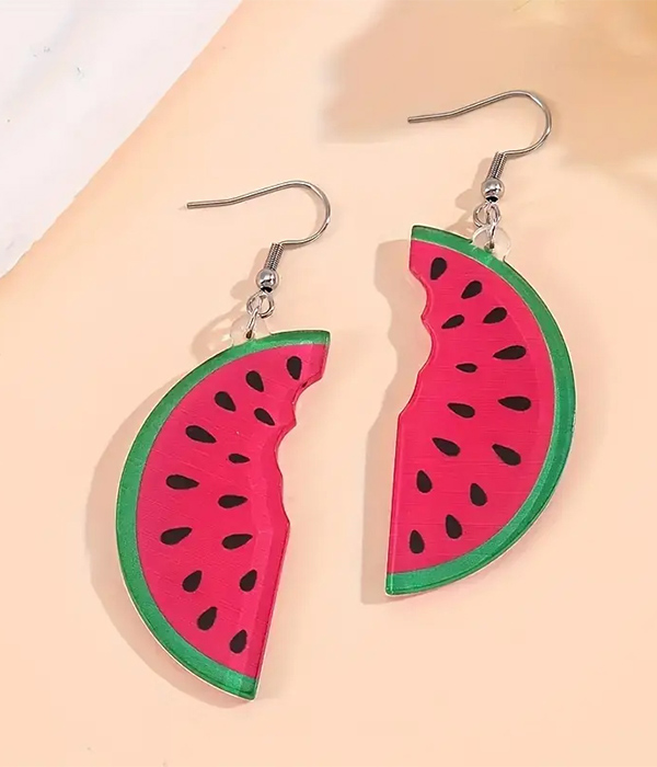 Summer theme watermelon earring