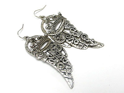 Love hope peace metal wing earring