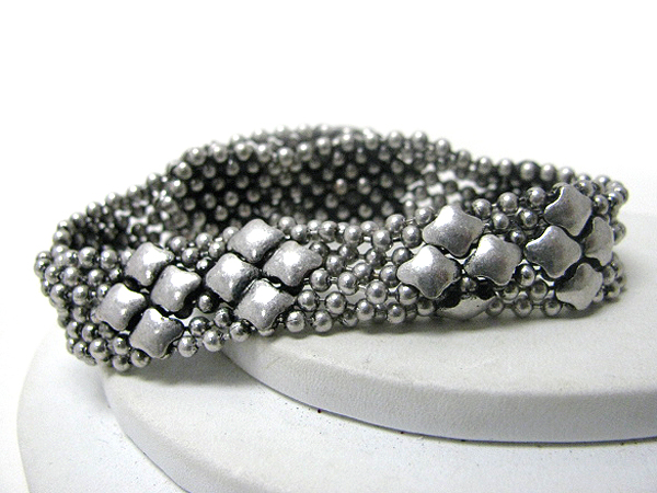 Multi ball chain link button bracelet