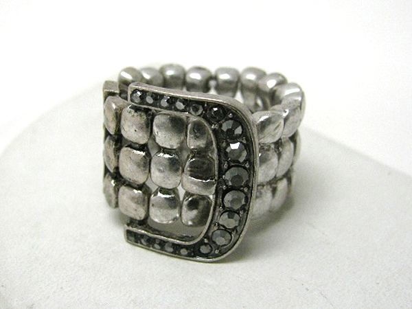 Crystal stud belt stretch ring