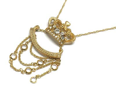 Designer style crown necklace