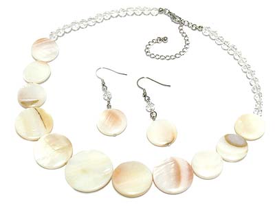 Multi shell disk necklace set