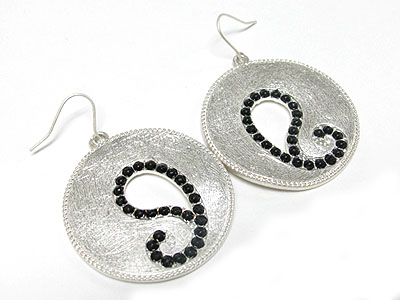 Seed beads deco scratch metal round earring