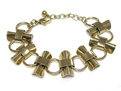 Metal modern art link bracelet